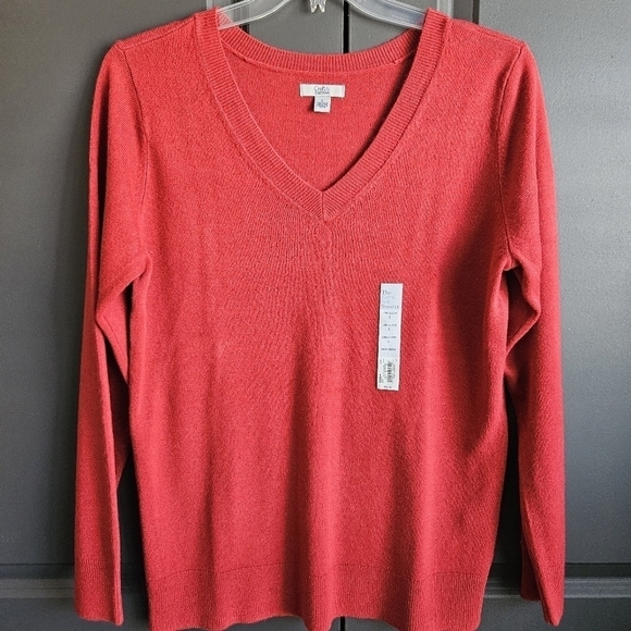 croft & barrow Sweaters - CROFT & BARROW Womens V-neck Sweater Sz Large